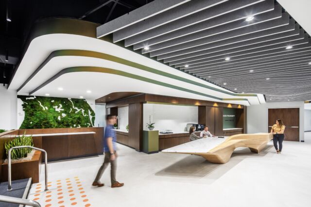 By integrating biophilic design into our spaces, we bridge the gap between people and the natural world, infusing environments with inspiration, empowerment, and revitalization. Our design for the Orlando Economic Partnership exemplifies this approach. Featuring a living wall and lush vegetation woven throughout, the building fosters a sense of calm and connection, bringing the outside in and promoting cognitive and emotional well-being among its occupants. This design harmoniously integrates an inspiring, restorative, and healthy space into the functionality of the office ecosystem. By embracing these elements, we affirm our commitment to sustainability and human-centered design, nurturing both people and planet.

Photo credit: @chadbaumerphotography 

#architecture #schenkelshultz #biophilia #nature #connection #people #planet #wellbeing