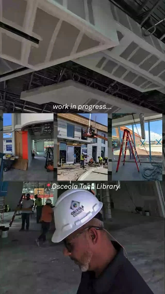Progress at Osceola Tech Library. 📚💻✨Behind the scenes, our CA team ensures our design intent carries through from drawings to the field. For a transformative project like the Osceola Tech Library, thoughtful coordination at every stage helps bring the vision for expanded digital access, educational opportunity and community connectivity to life.